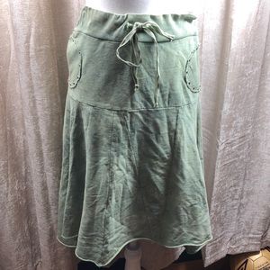 M Tree Boho Indie Gypsy Hippie Green Tie Dye Skirt Medium